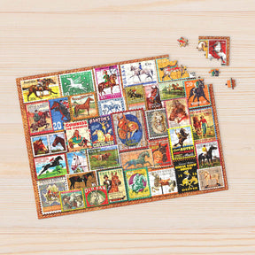 Puzzle Vintage Equestrian Stamp Posters - 1000 piece