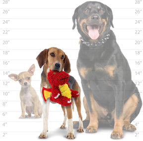 Tuffy Dog Toys - Mighty Microfiber Ball Red Dragon Squeaky Dog Toy