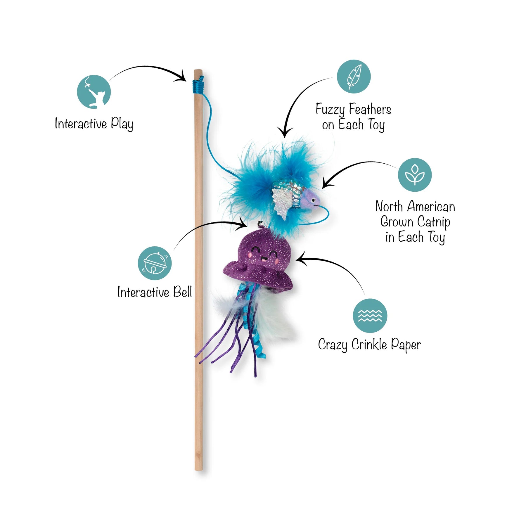 Petshop by Fringe Studio - Going With the Tide Wand Cat Toy