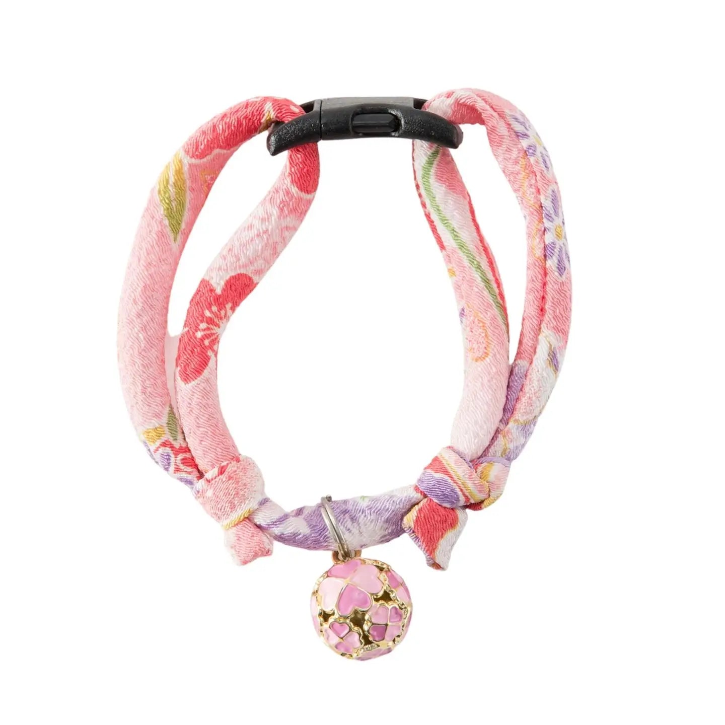 Cat Collar Chirimen With Clover