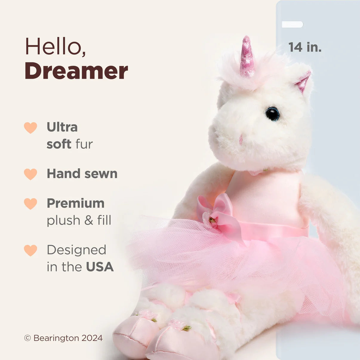 Bearington Collection - Dreamer the Unicorn Ballerina