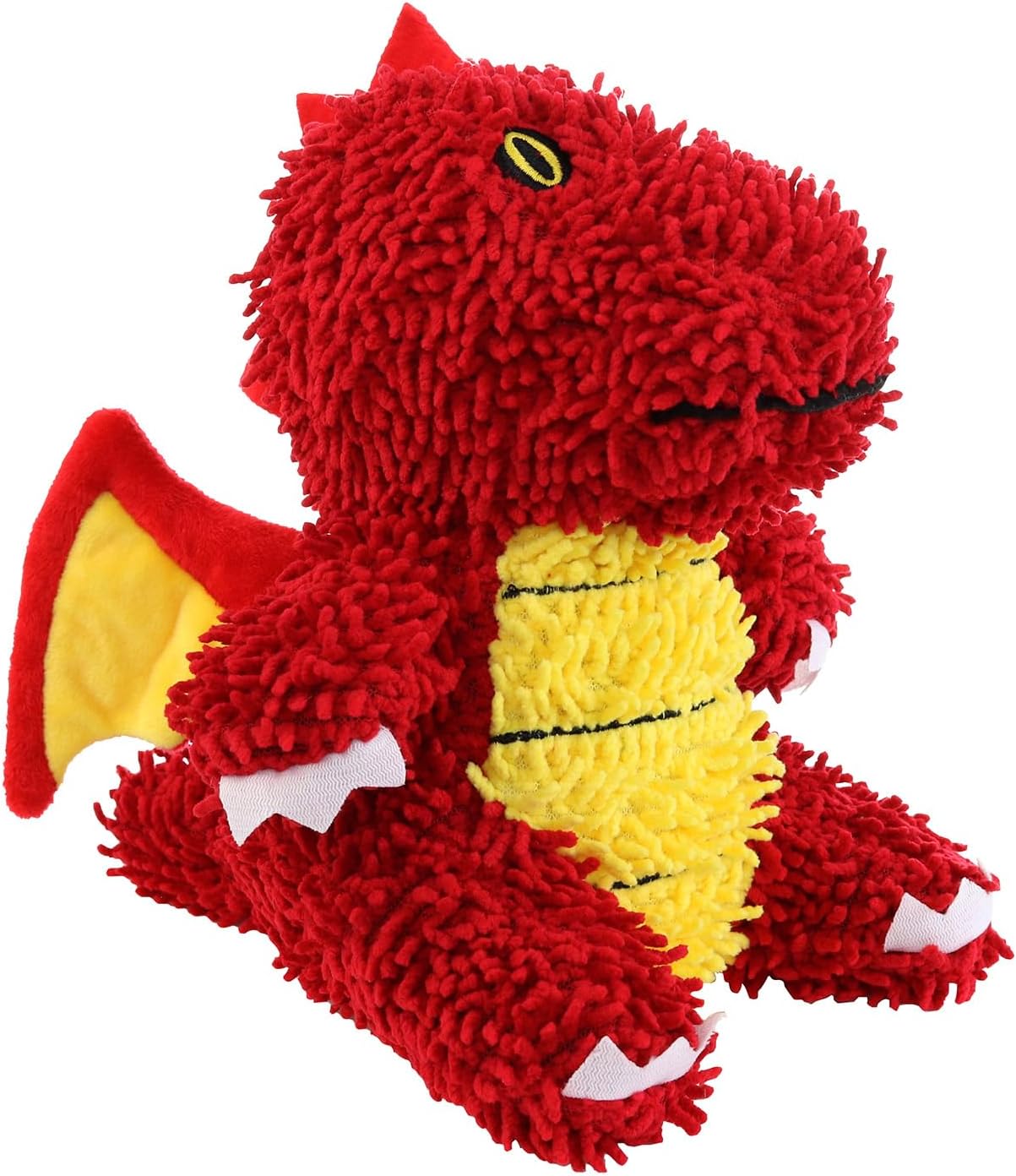 Tuffy Dog Toys - Mighty Microfiber Ball Red Dragon Squeaky Dog Toy