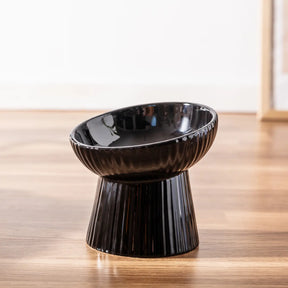 Park Life Design - Fluted Tilt Ceramic Cat Dish