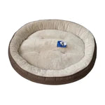 Plush Donut Bed for Dogs & Cats - Brown