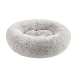 Fur Donut Bed for Dogs & Cats - Grey