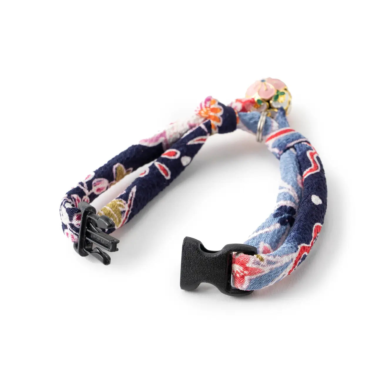 Cat Collar Chirimen Plum Blossom