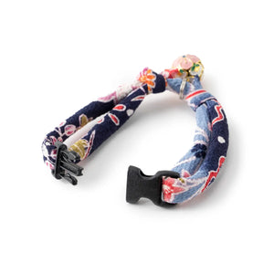 Cat Collar Chirimen Plum Blossom