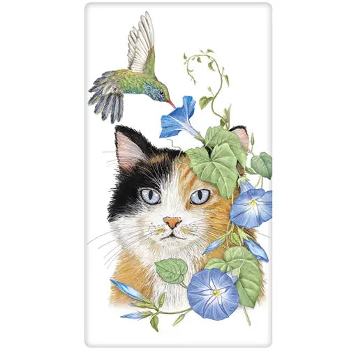 Mary Lake Thompson - Towel Morning Glory Cat