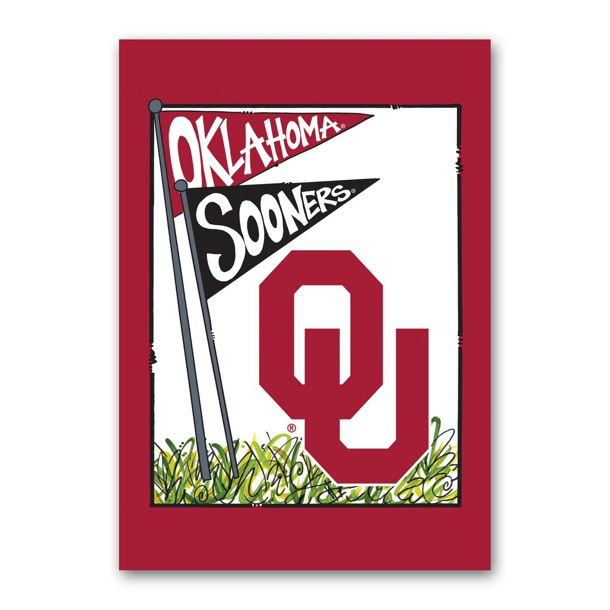 Oklahoma University House Flag