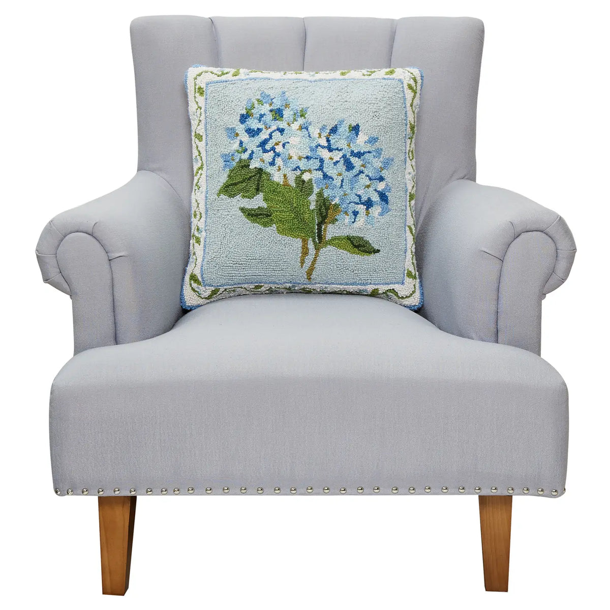 Peking Handicraft - Blue Hydrangea Hook Pillow