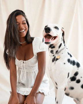 Furry Muse - Lola Necklace Pearl & Silver Chain