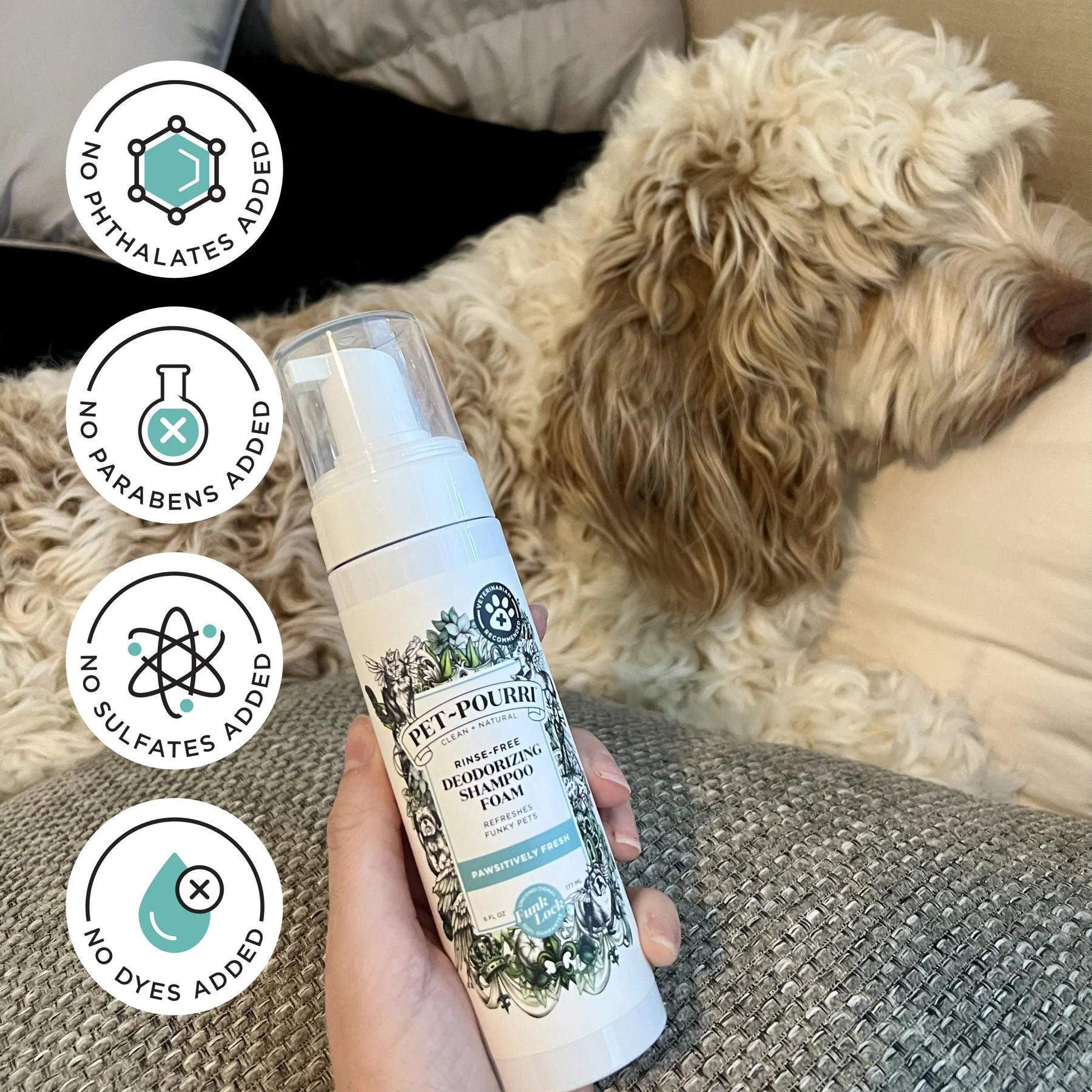Pet-Pourri Pawsitively Fresh Rinse-Free Deodorizing Shampoo