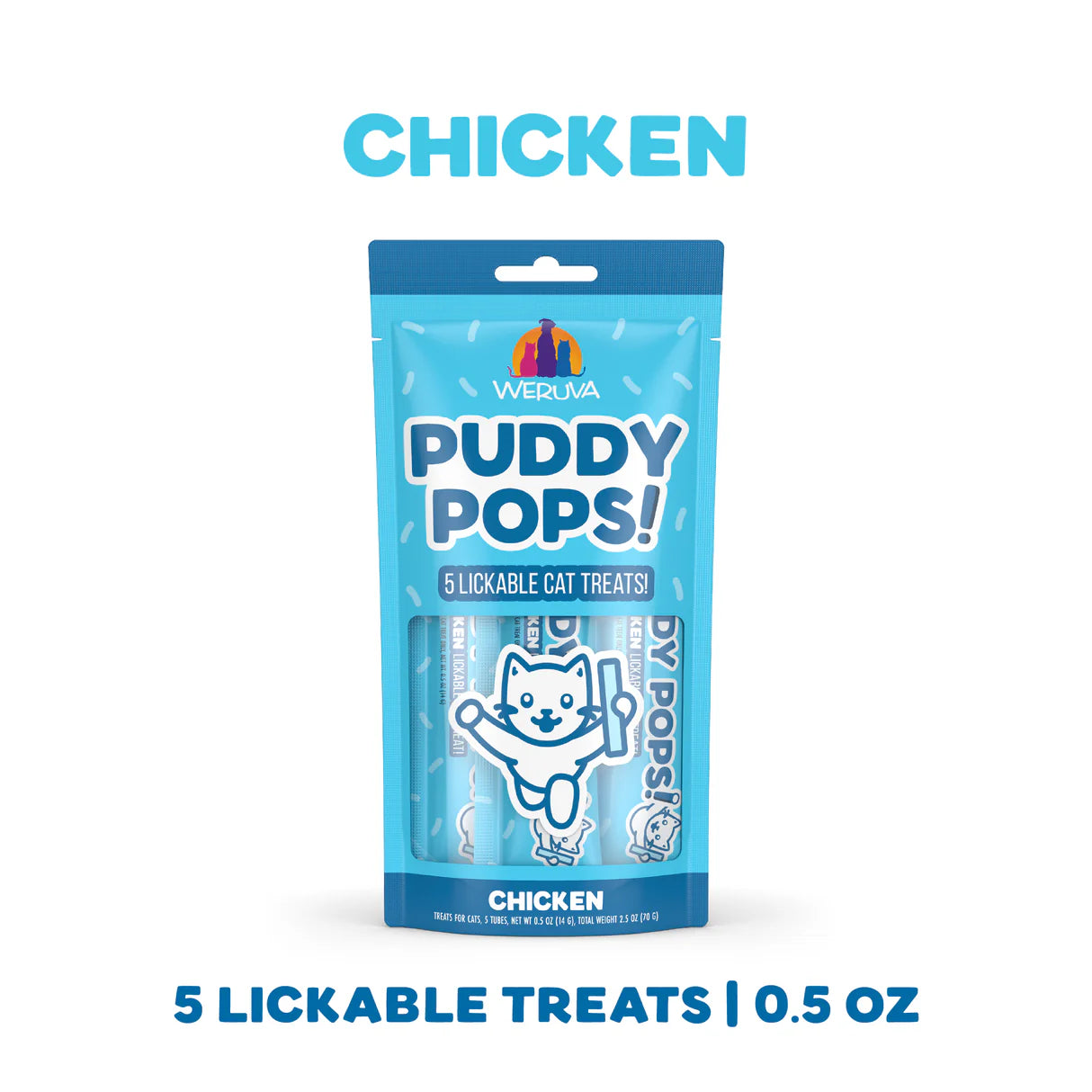 Weruva - Puddy Pops! Chicken Lickable Cat Treats 5 Pack