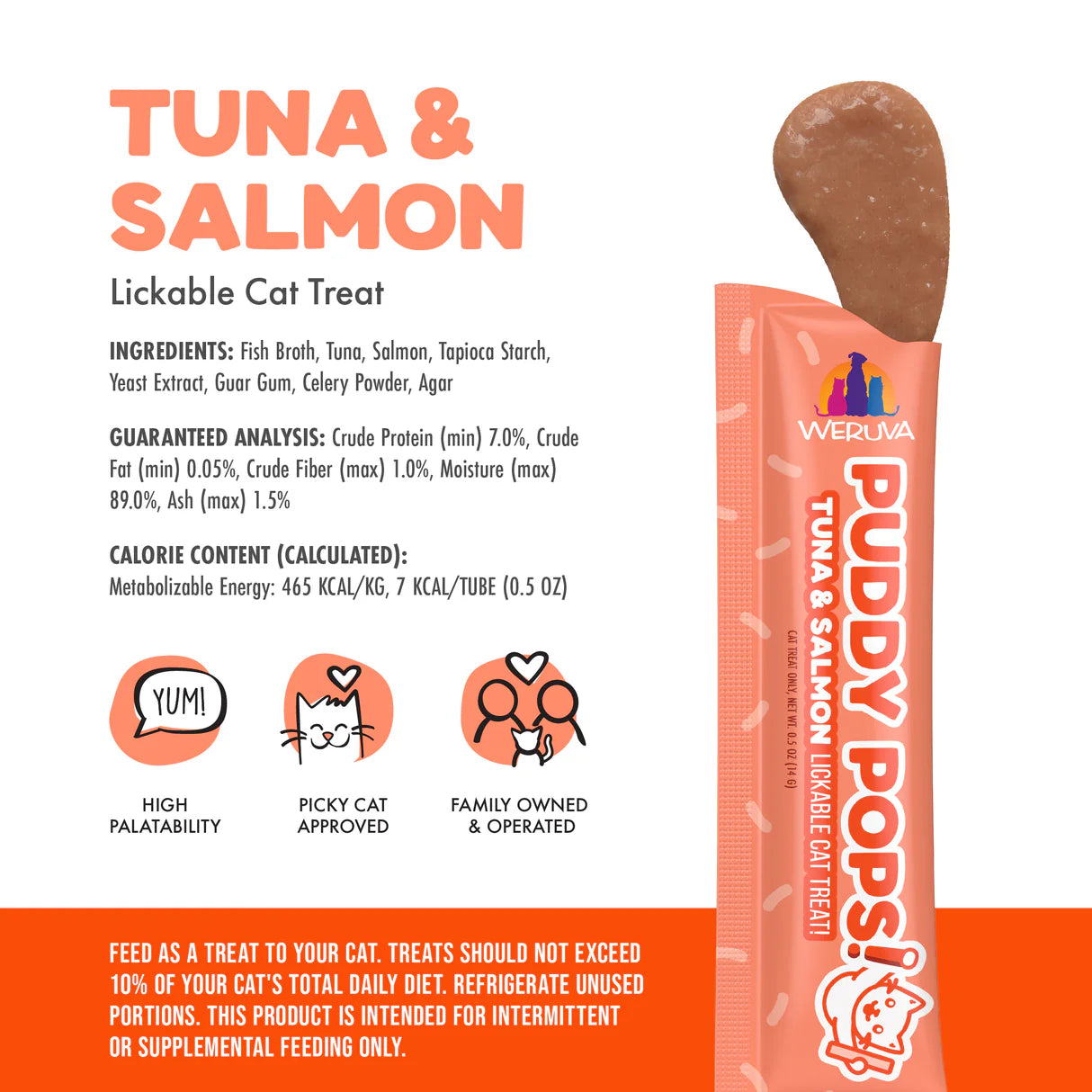 Weruva - Puddy Pops! Tuna & Salmon Cat Treats 5 Pack