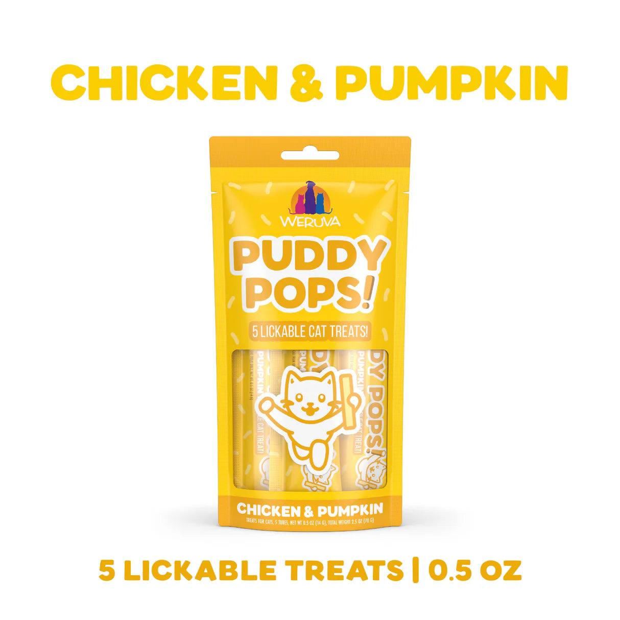 Weruva - Puddy Pops! Chicken & Pumpkin Cat Treats 5 Pack