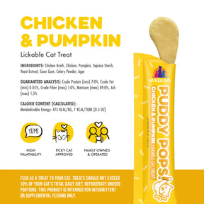 Weruva - Puddy Pops! Chicken & Pumpkin Cat Treats 5 Pack