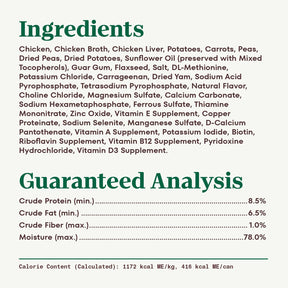 Nutro Ultra - Premium  All Breeds, Adult Dog Grain-Free Slow Cooked Chicken, Potato, Carrot & Pea Loaf Recipe Canned Dog Food