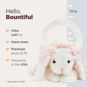 Bearington Collection - White Bunny Rabbit The Plush