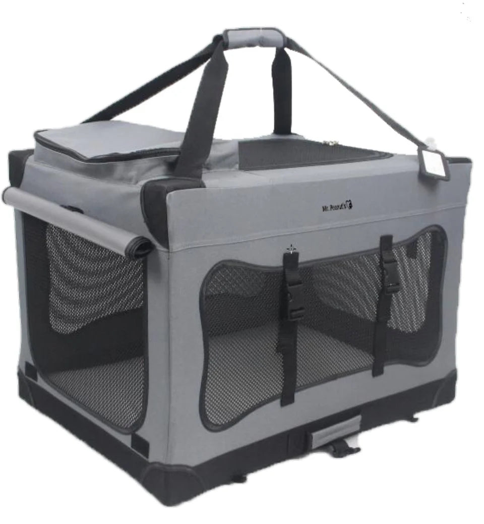 Soft Sided Portable Pet Crate with Lightweight Aluminum Frame