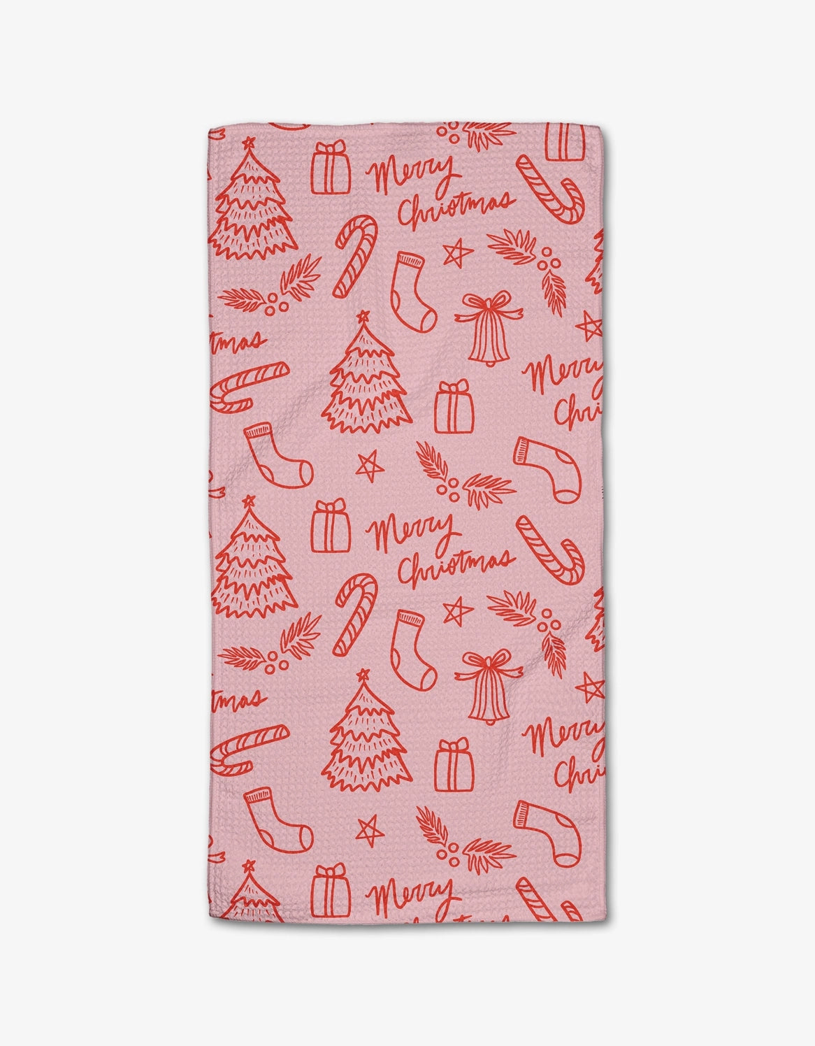 Geometry - Bar Towel Cheery Pink Christmas