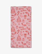 Geometry - Bar Towel Cheery Pink Christmas