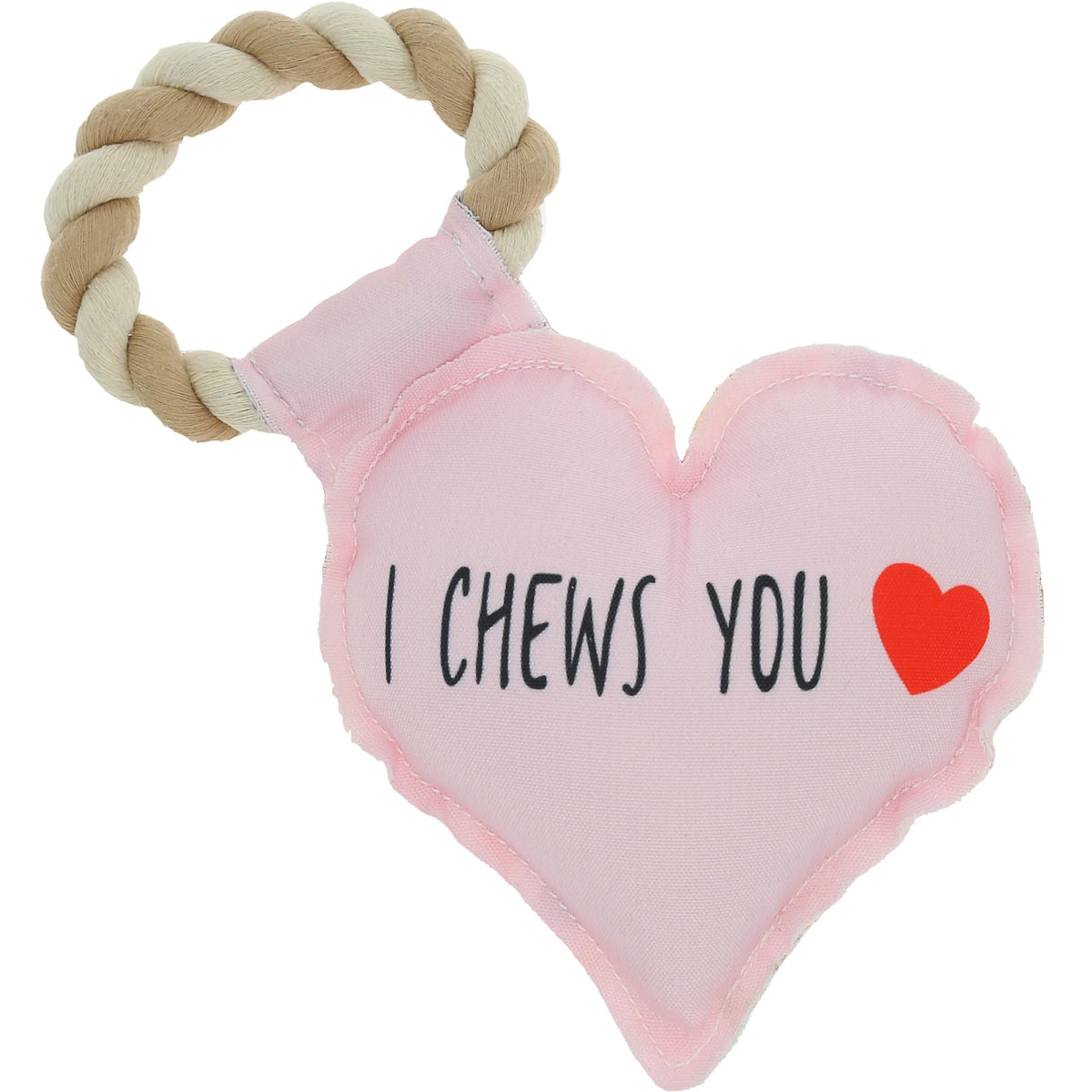 Pavilion - Canvas Dog Toy On Rope "I Chews You"