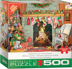 Puzzle Christmas by the Fireplace