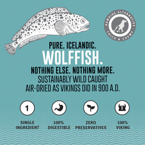 Icelandic+ Wolffish Sticks & Pieces Pure Fish Skin Treats For Dogs