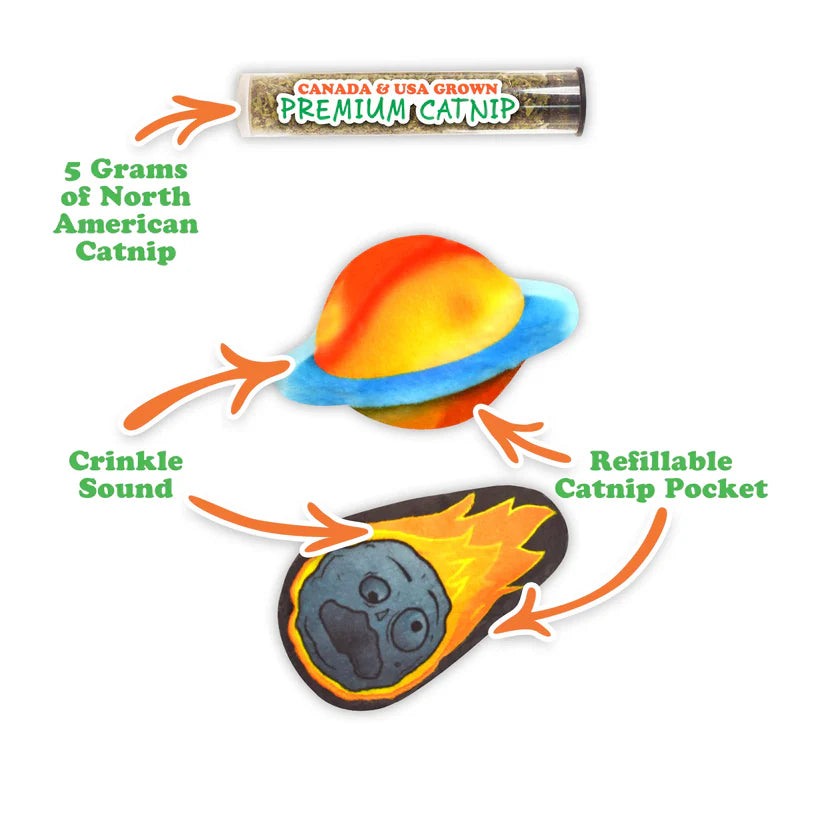 Meowijuana - Get Spacey Planet & Meteor Catnip Toy