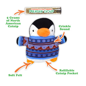 Meowijuana - Get Waddled Cozy Penguin Catnip Toy