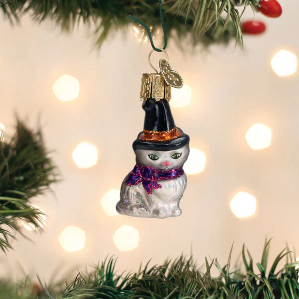 Old World Christmas - Mini Witch Cat Ornament