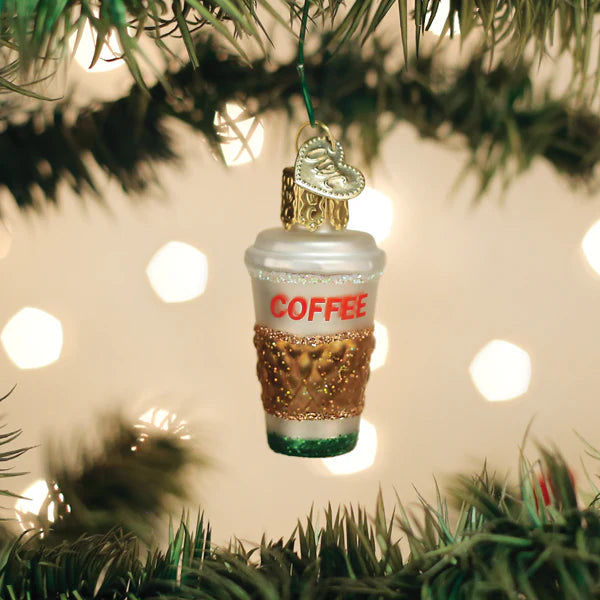 Old World Christmas - Mini Coffee To Go Ornament