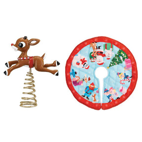 Old World Christmas - Mini Rudolph Tree Topper & Skirt