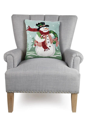 Pillow Snowman with Red Scarf Hook