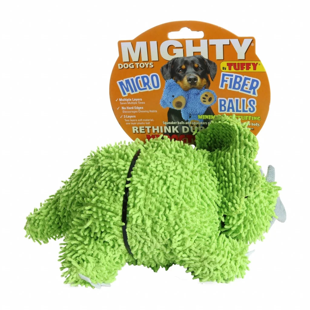 Tuffy Dog Toys - Mighty Microfiber Ball Triceratops Squeaky Dog Toy