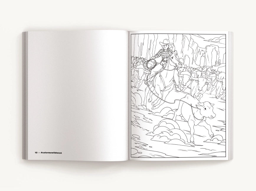 Color Me Wild West: Saddle Up	for 50 Adventurous Pages