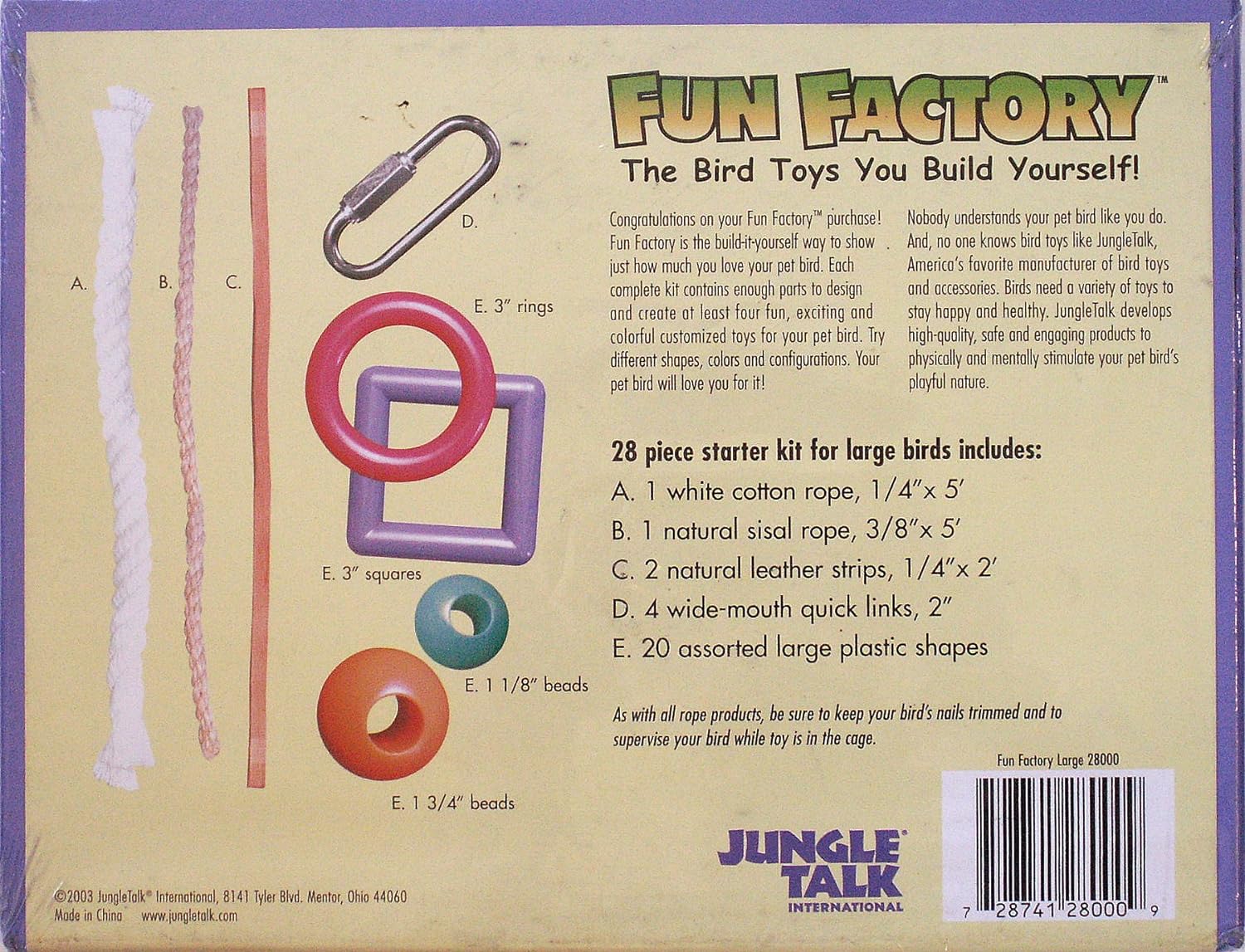 Jungle Talk - Fun Factory Kit Bird Toy