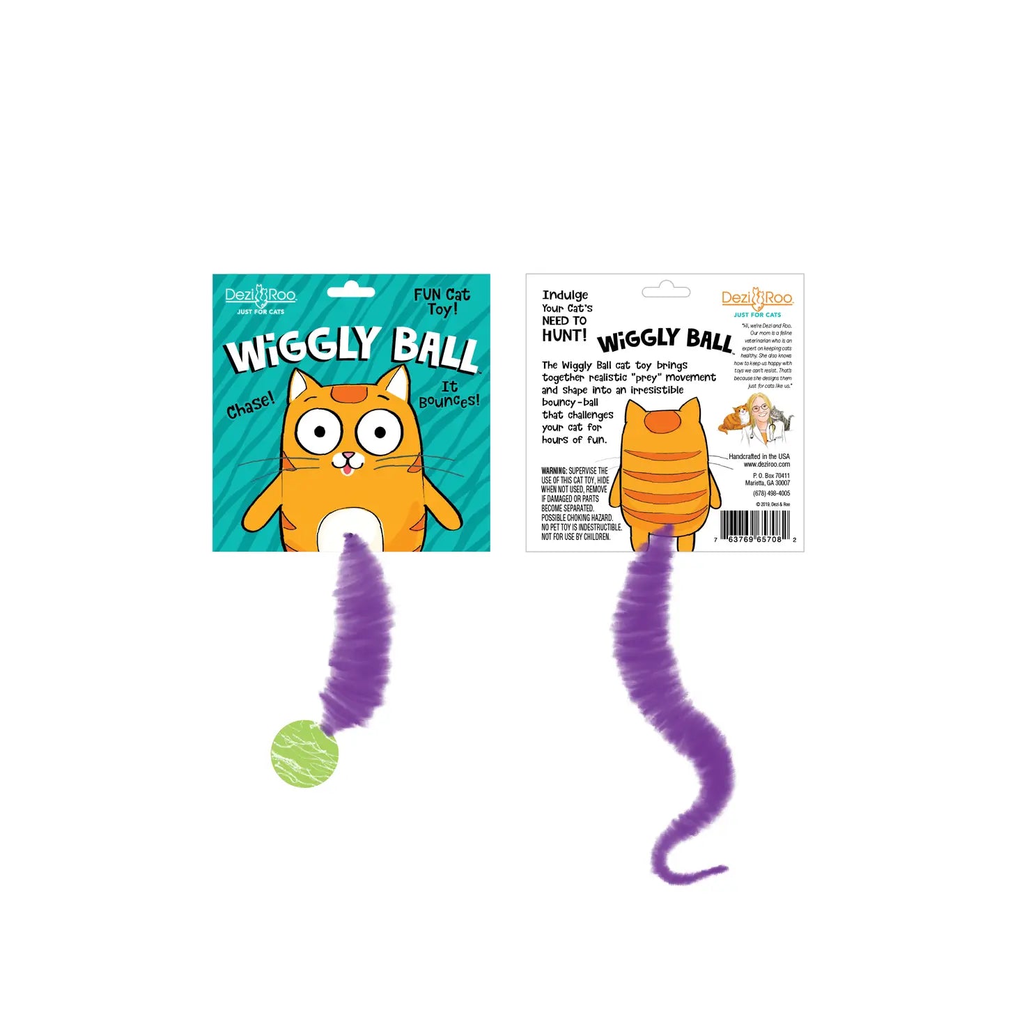 Dezi & Roo - Cat Toy Wiggly Ball