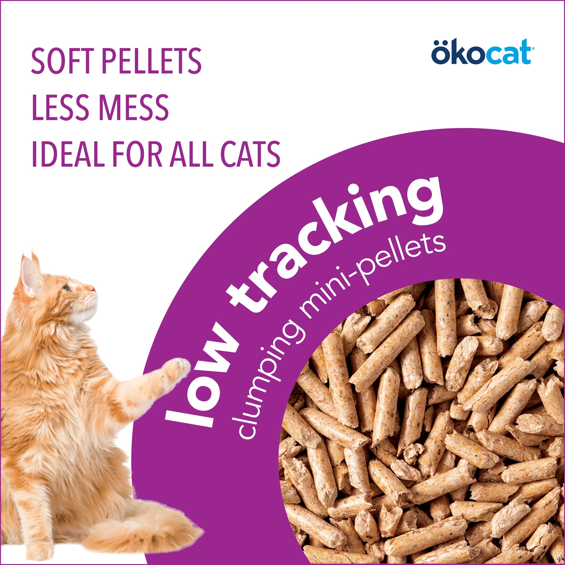 Natural Wood Litter Low Tracking Mini Pellets Clumping