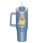 Tumbler with Handle & Straw Pomeranian