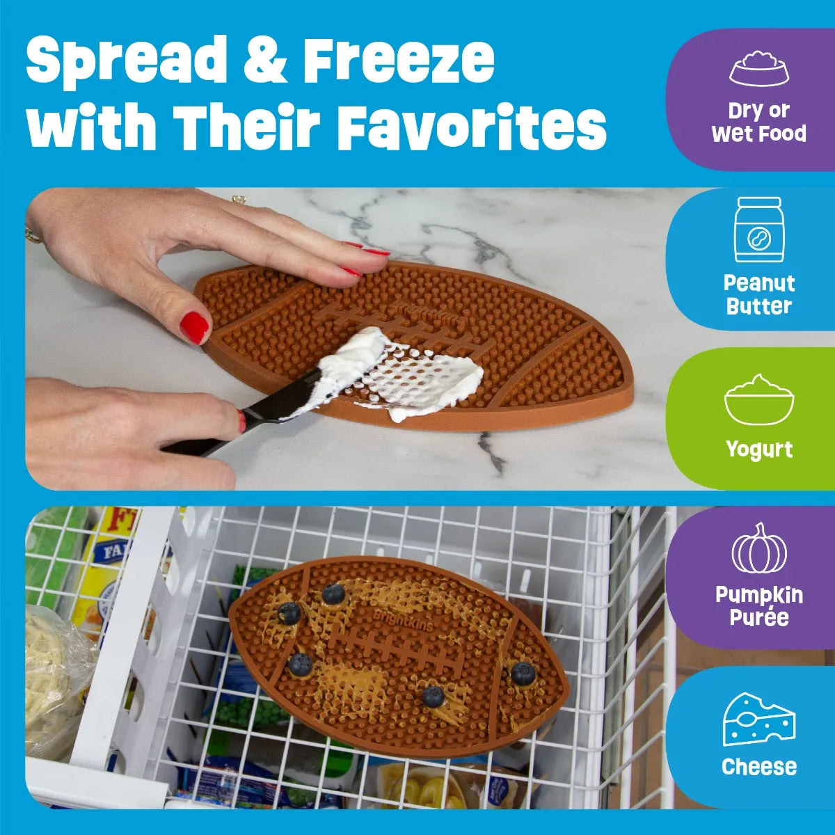 Brightkins - Football Lick Mat