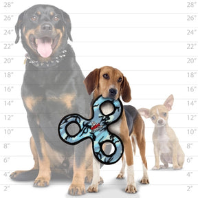 Tuffy Dog Toys - Tuffy Jr 3 Way Tug Camo Blue
