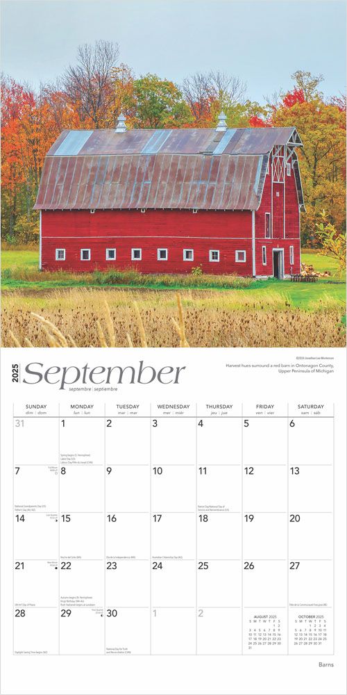 2025 Barns Calendar