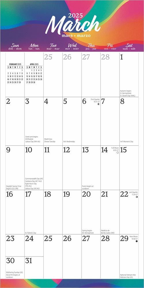 2025 Big & Bright Large Print Calendar