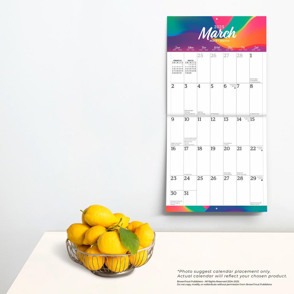 2025 Big & Bright Large Print Calendar