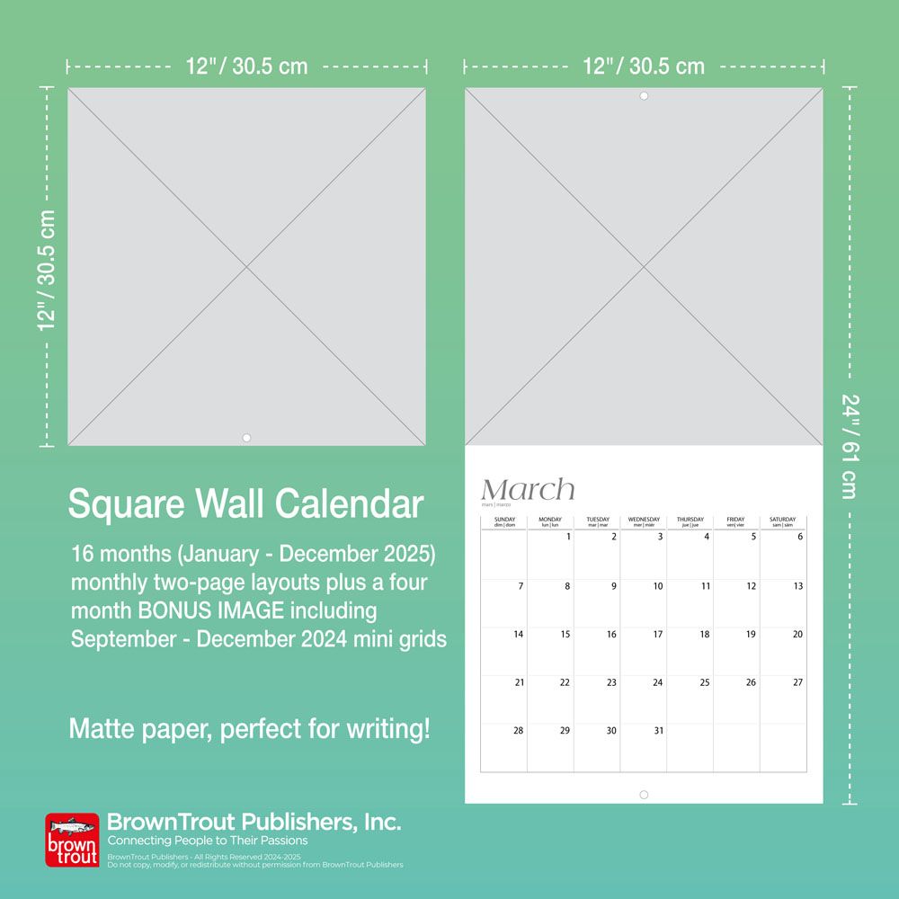 2025 Big & Bright Large Print Calendar