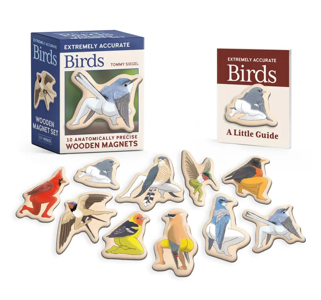 Magnet Set Extremely Accurate Birds Wooden Magnets