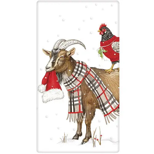 Mary Lake Thompson - Towel Winter Goat Chicken
