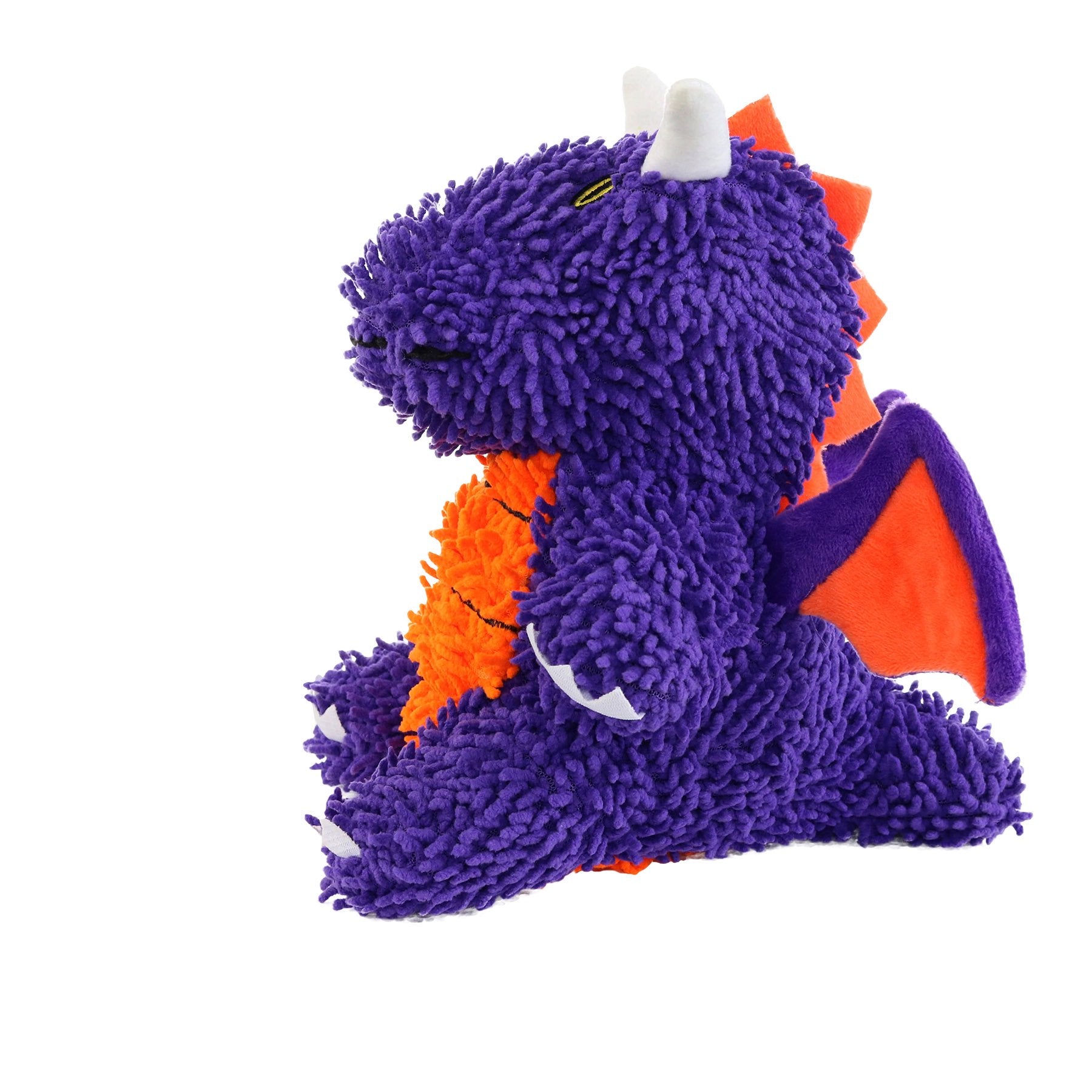 Tuffy Dog Toys - Mighty Microfiber Ball Purple Dragon Squeaky Toy