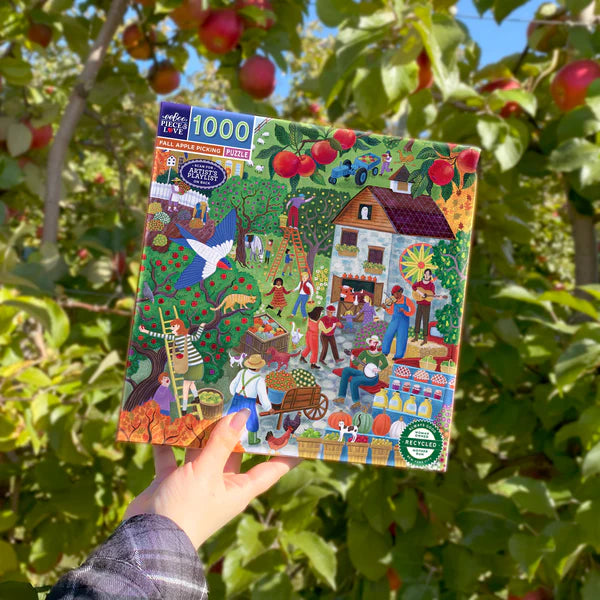 eeBoo - Fall Apple Picking 1000 Piece Puzzle